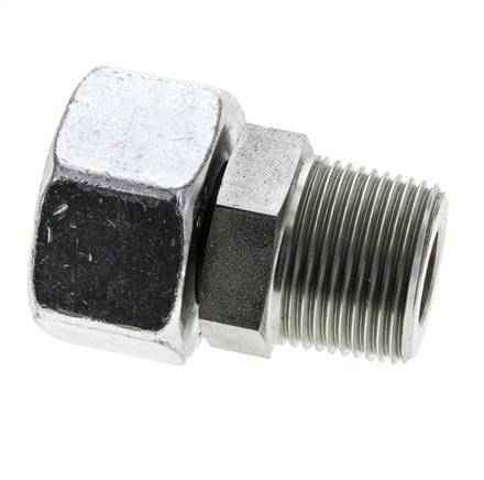 25S & 1'' NPT Verzinkter Stahl, gerade drehbar mit Außengewinde 400 bar Einstellbar ISO 8434-1