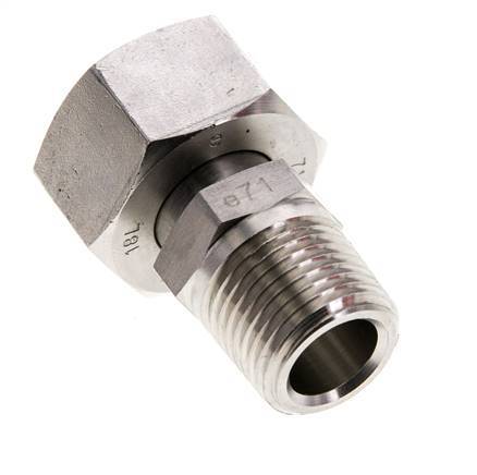 18L & 1/2'' NPT Edelstahl-Drehgelenk mit Außengewinde 315 bar Einstellbar ISO 8434-1