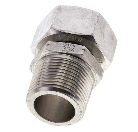 28L & 1'' NPT Stainless Steel Straight Swivel with Male Threads 160 bar Adjustable ISO 8434-1