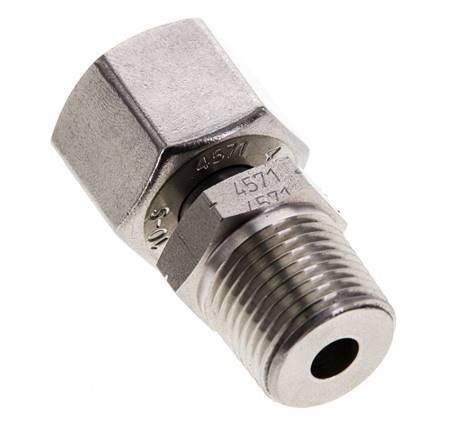 10S & 3/8'' NPT Edelstahl-Drehgelenk mit Außengewinde 630 bar Einstellbar ISO 8434-1