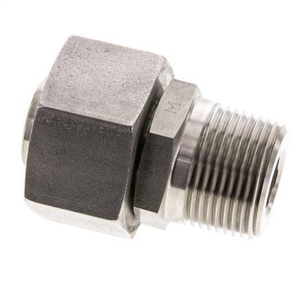 25S & 1'' NPT Edelstahl-Drehgelenk gerade mit Außengewinde 400 bar Einstellbar ISO 8434-1