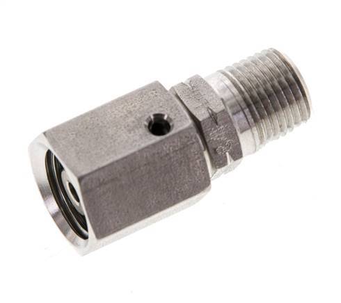6L & 1/8'' NPT Edelstahl-Drehgelenk mit Außengewinde 315 bar FKM O-Ring-Dichtkonus Einstellbar ISO 8434-1