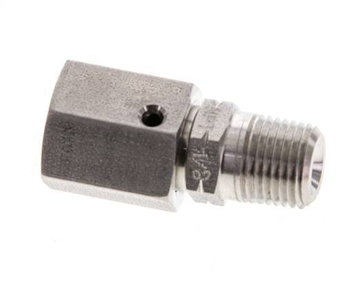 6L & 1/8'' NPT Edelstahl-Drehgelenk mit Außengewinde 315 bar FKM O-Ring-Dichtkonus Einstellbar ISO 8434-1