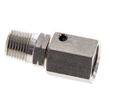6L & 1/8'' NPT Edelstahl-Drehgelenk mit Außengewinde 315 bar FKM O-Ring-Dichtkonus Einstellbar ISO 8434-1