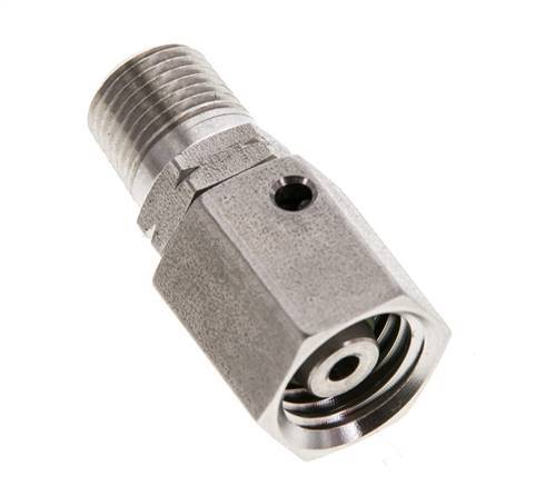 6L & 1/8'' NPT Edelstahl-Drehgelenk mit Außengewinde 315 bar FKM O-Ring-Dichtkonus Einstellbar ISO 8434-1