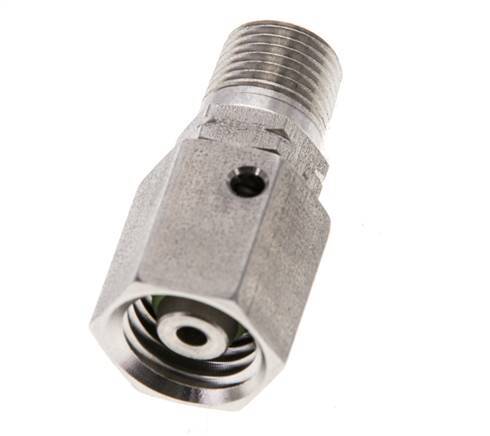 6L & 1/8'' NPT Edelstahl-Drehgelenk mit Außengewinde 315 bar FKM O-Ring-Dichtkonus Einstellbar ISO 8434-1