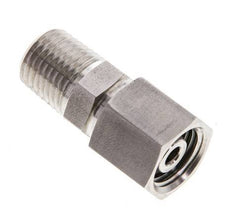 8L & 1/4'' NPT Stainless Steel Straight Swivel with Male Threads 315 bar FKM O-ring Sealing Cone Adjustable ISO 8434-1
