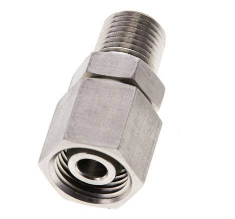 10L & 1/4'' NPT Edelstahl-Drehgelenk mit Außengewinde 315 bar FKM O-Ring Dichtungskonus Einstellbar ISO 8434-1