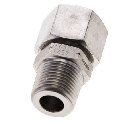 12L & 3/8'' NPT Edelstahl-Drehgelenk mit Außengewinde 315 bar FKM O-Ring-Dichtkonus Einstellbar ISO 8434-1