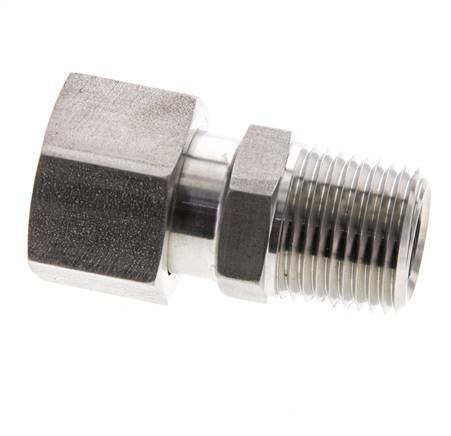 15L & 1/2'' NPT Edelstahl gerade drehbar mit Außengewinde 315 bar FKM O-Ring Dichtungskonus Einstellbar ISO 8434-1