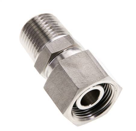 15L & 1/2'' NPT Edelstahl gerade drehbar mit Außengewinde 315 bar FKM O-Ring Dichtungskonus Einstellbar ISO 8434-1