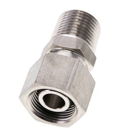 15L & 1/2'' NPT Edelstahl gerade drehbar mit Außengewinde 315 bar FKM O-Ring Dichtungskonus Einstellbar ISO 8434-1