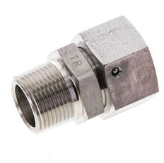 22L & 3/4'' NPT Edelstahl gerade drehbar mit Außengewinde 160 bar FKM O-Ring Dichtungskonus Einstellbar ISO 8434-1