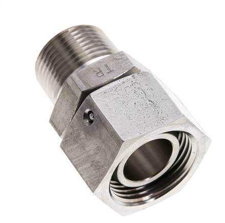 22L & 3/4'' NPT Edelstahl gerade drehbar mit Außengewinde 160 bar FKM O-Ring Dichtungskonus Einstellbar ISO 8434-1