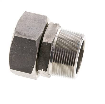 42L & 1-1/2'' NPT Edelstahl gerade drehbar mit Außengewinde 160 bar FKM O-Ring Dichtungskonus Einstellbar ISO 8434-1