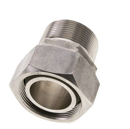 42L & 1-1/2'' NPT Edelstahl gerade drehbar mit Außengewinde 160 bar FKM O-Ring Dichtungskonus Einstellbar ISO 8434-1