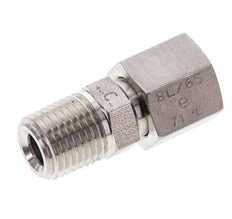 6S & 1/4'' NPT Edelstahl-Drehgelenk mit Außengewinde 630 bar FKM O-Ring-Dichtkonus Einstellbar ISO 8434-1