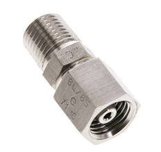 6S & 1/4'' NPT Edelstahl-Drehgelenk mit Außengewinde 630 bar FKM O-Ring-Dichtkonus Einstellbar ISO 8434-1