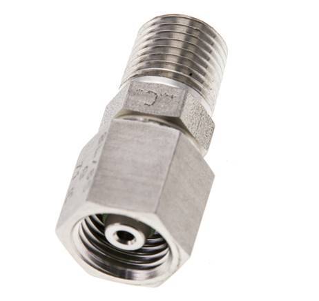 6S & 1/4'' NPT Edelstahl-Drehgelenk mit Außengewinde 630 bar FKM O-Ring-Dichtkonus Einstellbar ISO 8434-1