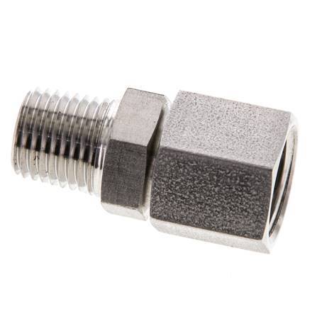 8S & 1/4'' NPT Edelstahl-Drehgelenk mit Außengewinde 630 bar FKM O-Ring-Dichtkonus Einstellbar ISO 8434-1