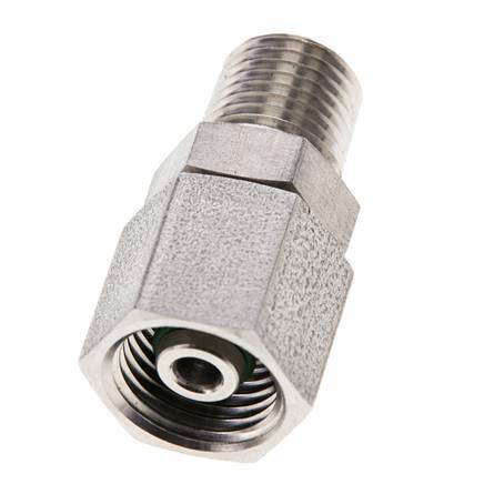 8S & 1/4'' NPT Edelstahl-Drehgelenk mit Außengewinde 630 bar FKM O-Ring-Dichtkonus Einstellbar ISO 8434-1