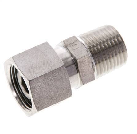 14S & 1/2'' NPT Edelstahl-Drehgelenk mit Außengewinde 630 bar FKM O-Ring-Dichtkonus Einstellbar ISO 8434-1