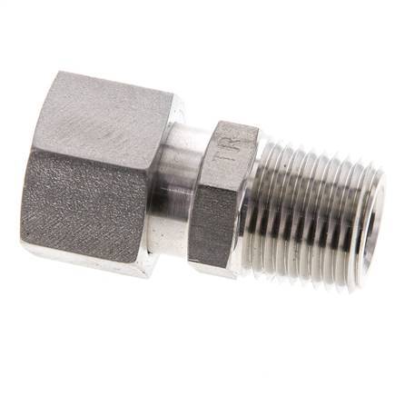 14S & 1/2'' NPT Edelstahl-Drehgelenk mit Außengewinde 630 bar FKM O-Ring-Dichtkonus Einstellbar ISO 8434-1