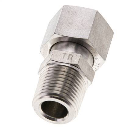 14S & 1/2'' NPT Edelstahl-Drehgelenk mit Außengewinde 630 bar FKM O-Ring-Dichtkonus Einstellbar ISO 8434-1