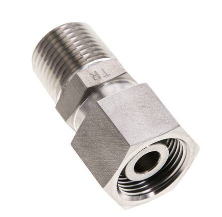 14S & 1/2'' NPT Edelstahl-Drehgelenk mit Außengewinde 630 bar FKM O-Ring-Dichtkonus Einstellbar ISO 8434-1