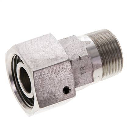 20S & 3/4'' NPT Edelstahl-Drehgelenk mit Außengewinde 400 bar FKM O-Ring-Dichtkonus Einstellbar ISO 8434-1