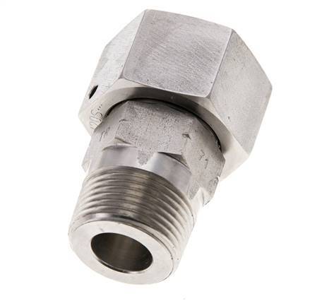 20S & 3/4'' NPT Edelstahl-Drehgelenk mit Außengewinde 400 bar FKM O-Ring-Dichtkonus Einstellbar ISO 8434-1