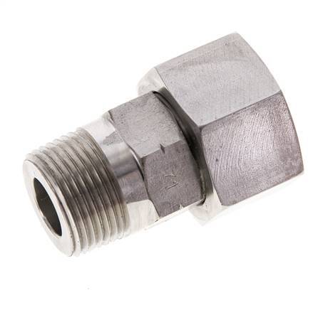 20S & 3/4'' NPT Edelstahl-Drehgelenk mit Außengewinde 400 bar FKM O-Ring-Dichtkonus Einstellbar ISO 8434-1