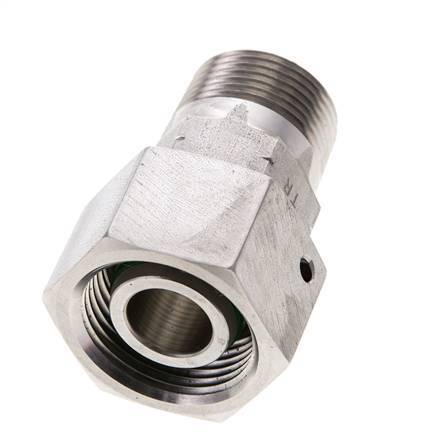 20S & 3/4'' NPT Edelstahl-Drehgelenk mit Außengewinde 400 bar FKM O-Ring-Dichtkonus Einstellbar ISO 8434-1