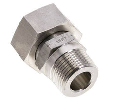 25S & 1'' NPT Edelstahl-Drehgelenk mit Außengewinde 400 bar FKM O-Ring-Dichtkonus Einstellbar ISO 8434-1