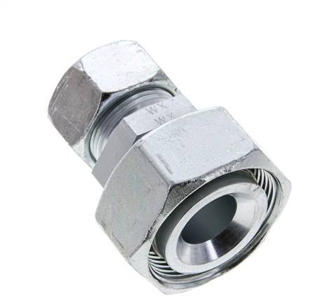 22L & 35L Zink plated Steel Straight Cutting Fitting with Swivel 160 bar ISO 8434-1