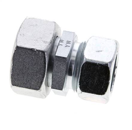 28L & 35L Zink plated Steel Straight Cutting Fitting with Swivel 160 bar ISO 8434-1