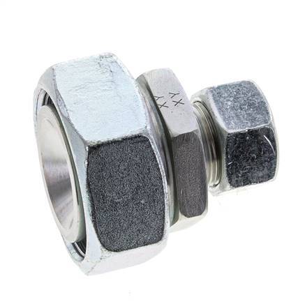 18L & 42L Zink plated Steel Straight Cutting Fitting with Swivel 160 bar ISO 8434-1