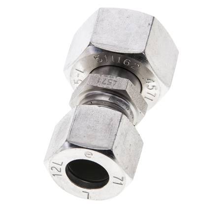 12L & 15L Stainless Steel Straight Cutting Fitting with Swivel 315 bar ISO 8434-1