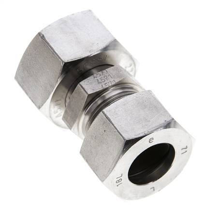 18L & 22L Stainless Steel Straight Cutting Fitting with Swivel 160 bar ISO 8434-1