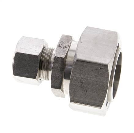 15L & 35L Stainless Steel Straight Cutting Fitting with Swivel 160 bar ISO 8434-1