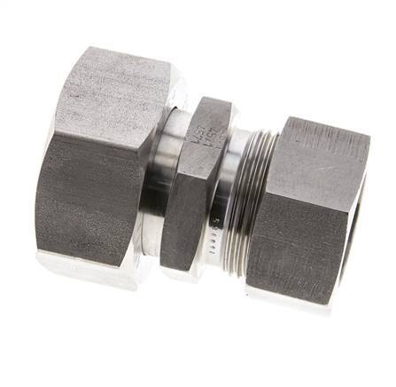 28L & 35L Stainless Steel Straight Cutting Fitting with Swivel 160 bar ISO 8434-1