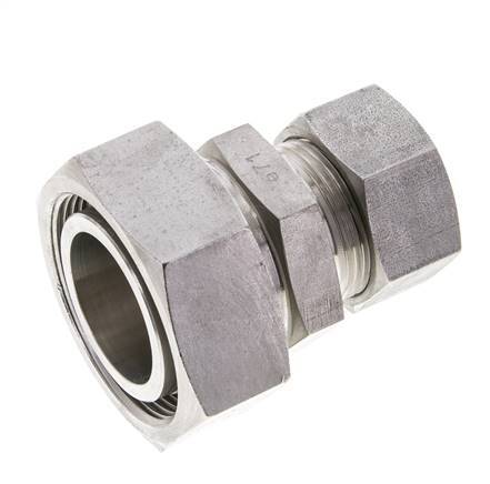 28L & 42L Stainless Steel Straight Cutting Fitting with Swivel 160 bar ISO 8434-1