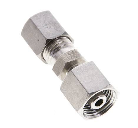 6S & 8S Stainless Steel Straight Cutting Fitting with Swivel 630 bar ISO 8434-1