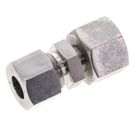 12S & 14S Stainless Steel Straight Cutting Fitting with Swivel 630 bar ISO 8434-1