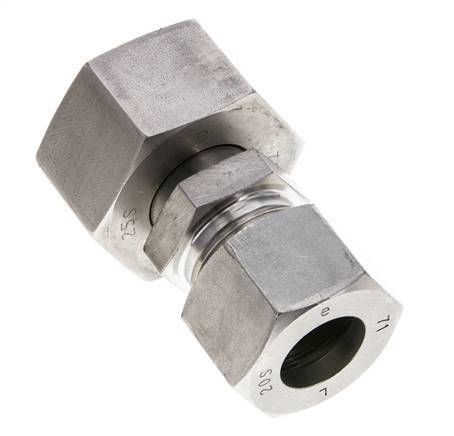 20S & 25S Stainless Steel Straight Cutting Fitting with Swivel 400 bar ISO 8434-1