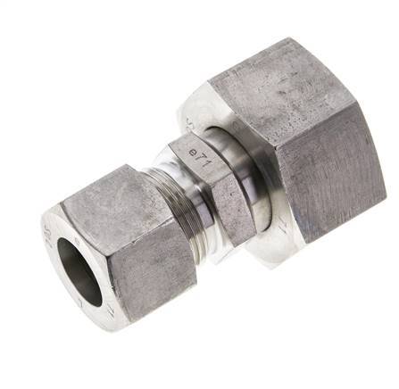 20S & 30S Stainless Steel Straight Cutting Fitting with Swivel 400 bar ISO 8434-1