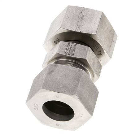 25S & 30S Stainless Steel Straight Cutting Fitting with Swivel 400 bar ISO 8434-1