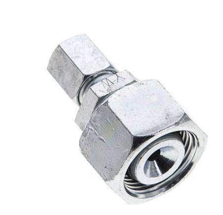 6L & 15L Zink plated Steel Straight Cutting Fitting with Swivel 315 bar NBR O-ring Sealing Cone ISO 8434-1