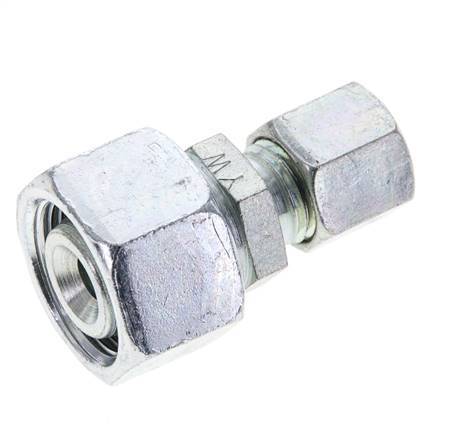 8L & 15L Zink plated Steel Straight Cutting Fitting with Swivel 315 bar NBR O-ring Sealing Cone ISO 8434-1