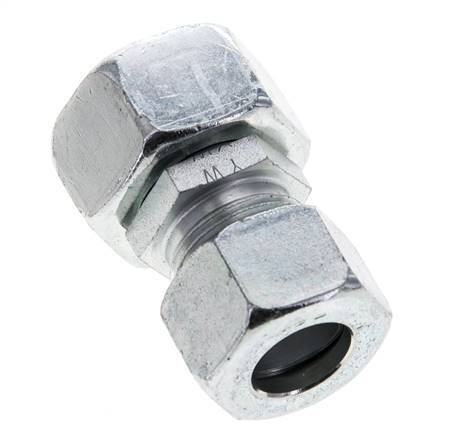 15L & 18L Zink plated Steel Straight Cutting Fitting with Swivel 315 bar NBR O-ring Sealing Cone ISO 8434-1